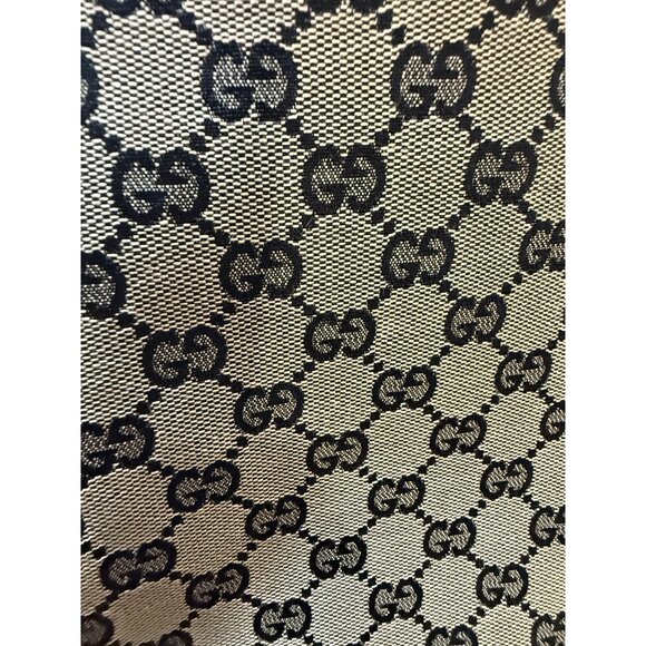 Authentic Gucci GG Supreme Canvas & Leather Shoulder Bag Beige/Black Adjustable - Picture 6 of 10